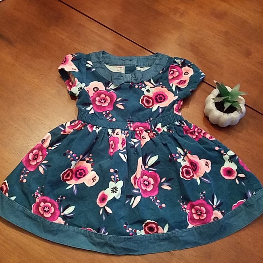 Corduroy floral dress